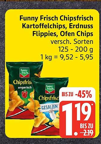 Funny Frisch Chipsfrisch Kartoffelchips, Erdnuss Flippies, Ofen Chips - verschiedene Sorten