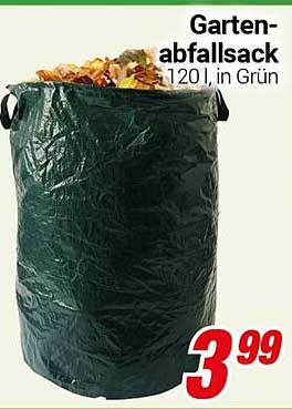 Gartenabfallsack 120 l, in Grün