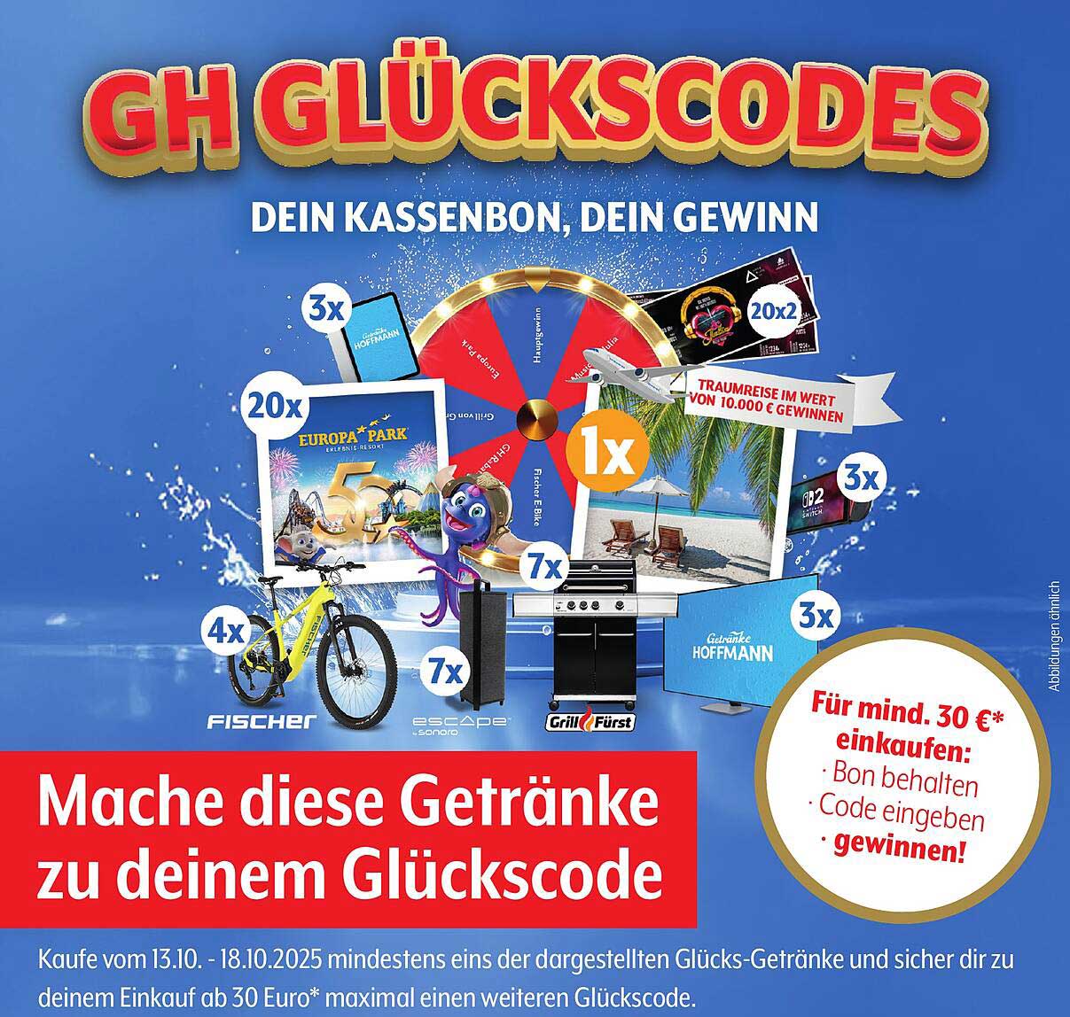 GH Glückscodes – Dein Kassenbon, Dein Gewinn!