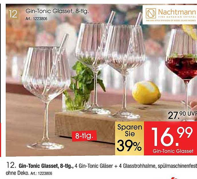 Gin-Tonic Glaset, 8-tlg. 