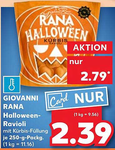 GIovanni Rana Halloween-Ravioli mit Kürbis-Füllung