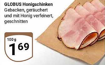 GLOBUS Honigschinken - Gebacken, geräuchert und mit Honig verfeinert, geschnitten