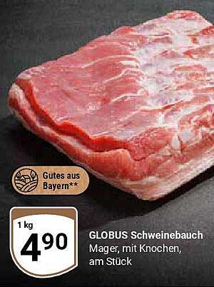 GLOBUS Schweinebauch - mager, mit Knochen am Stück
