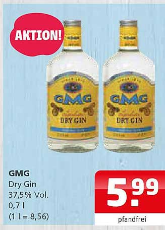 GMG Dry Gin 37,5% Vol. – 0,7 L