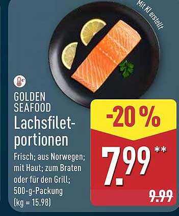 GOLDEN SEAFOOD Lachsfiletportionen