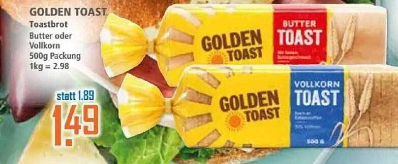 GOLDEN TOAST - Toastbrot Butter oder Vollkorn 500g
