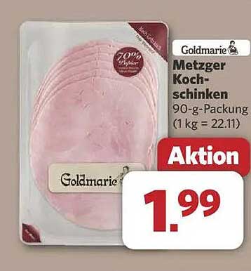 Goldmarie Metzger Kochschinken 90-g-Packung