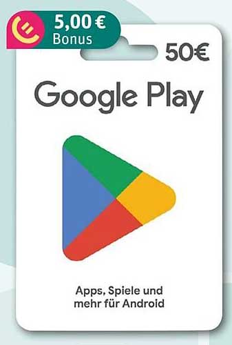 Google Play Geschenkkarte 50 € + 5 € Bonus