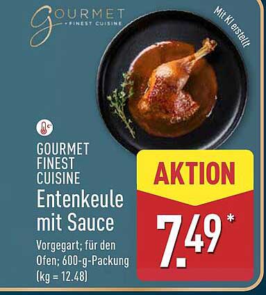 GOURMET FINEST CUISINE Entenkeule mit Sauce