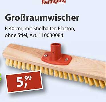 Großraumwischer B 40 cm, mit Stielhalter, Elaston, ohne Stiel
