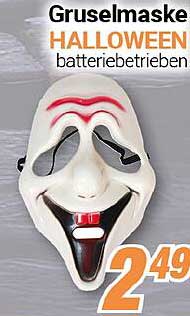 Gruselmaske HALLOWEEN batteriebetrieben
