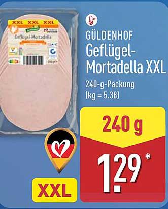 GÜLDENHOF Geflügel-Mortadella XXL 240-g-Packung