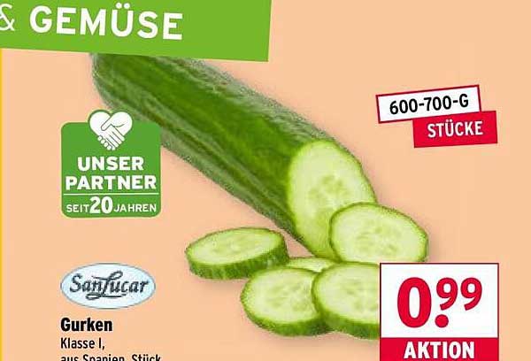 Gurken Klasse I, aus Spanien, Stück