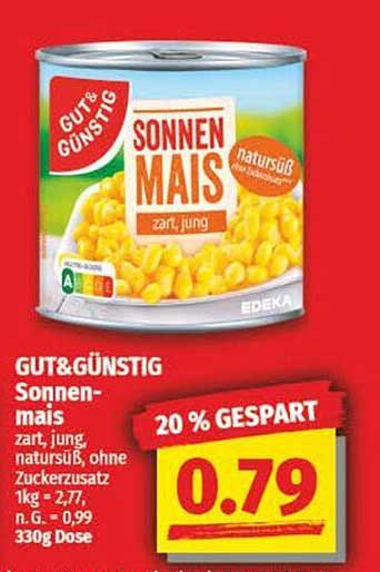GUT& GÜNSTIG Sonnenmais 330g Dose
