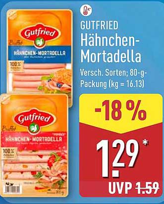 GUTFRIED Hähnchen-Mortadella 80-g-Packung