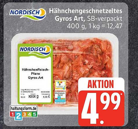Hähnchengeschnetzeltes Gyros Art, SB-verpackt