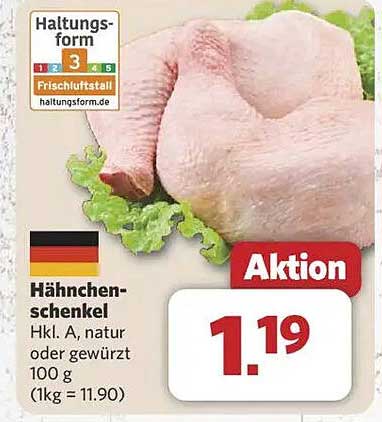 Hähnchenschenkel Hkl. A, natur oder gewürzt