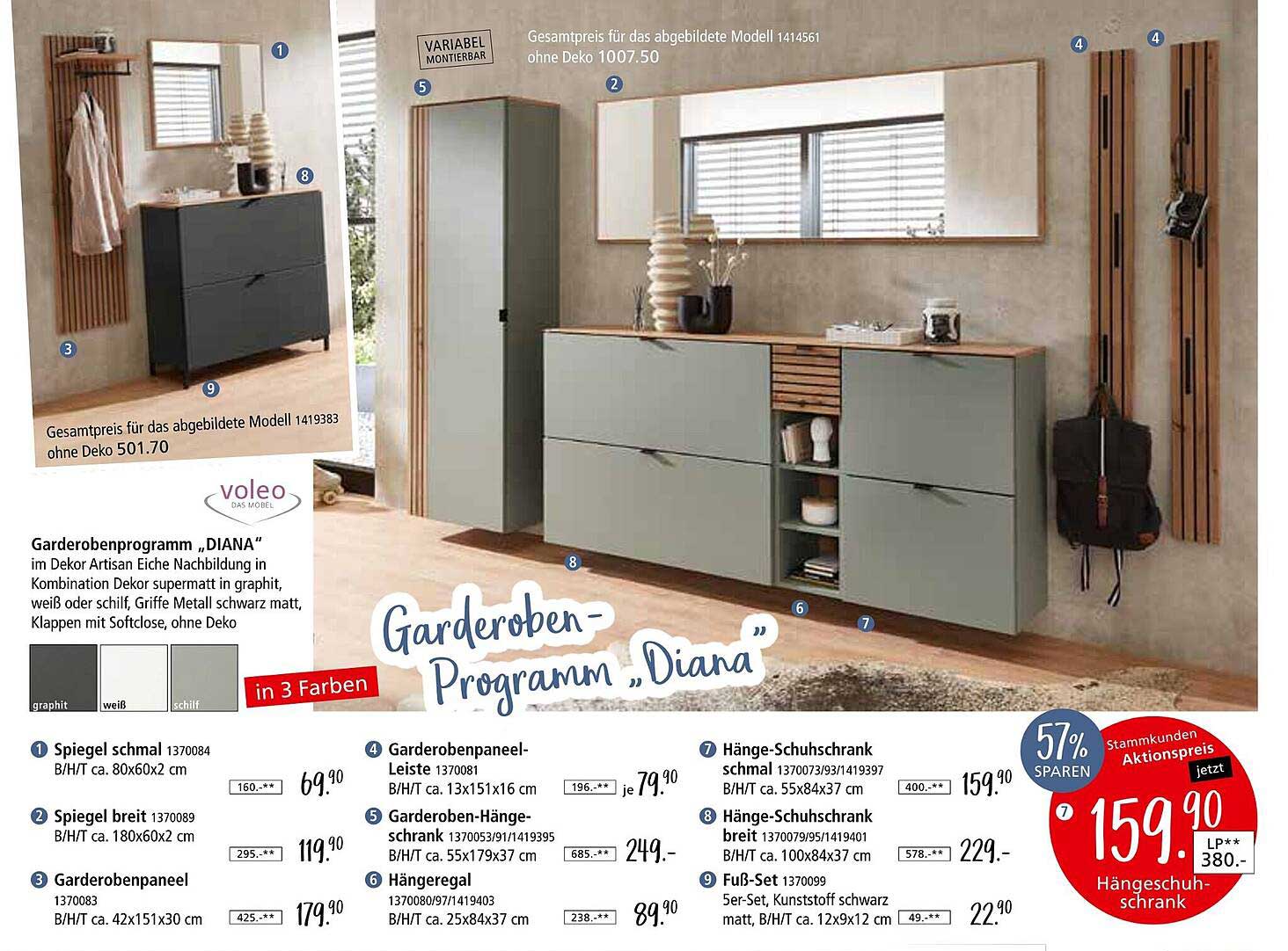 Hängeschuhschrank "Diana"