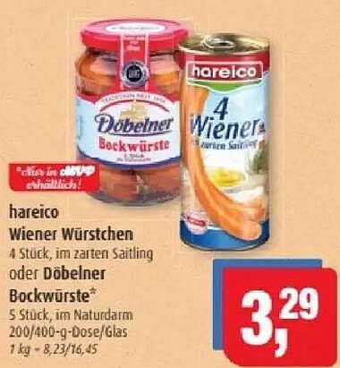 hareico Wiener Würstchen – 4 Stück im zarten Saitling oder Döbelner Bockwürste