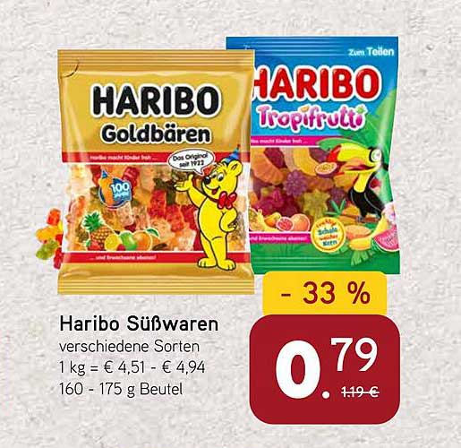 Haribo Süßwaren - verschiedene Sorten