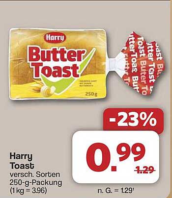 Harry Toast 250 g - Butter Toast, versch. Sorten