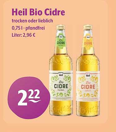 Heil Bio Cidre - trocken oder lieblich