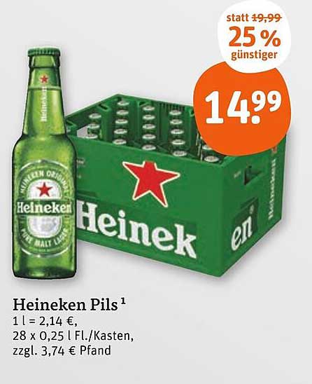 Heineken Pils - 25 % günstiger!