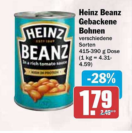 Heinz Beanz Gebackene Bohnen verschiedene Sorten 415-390 g Dose