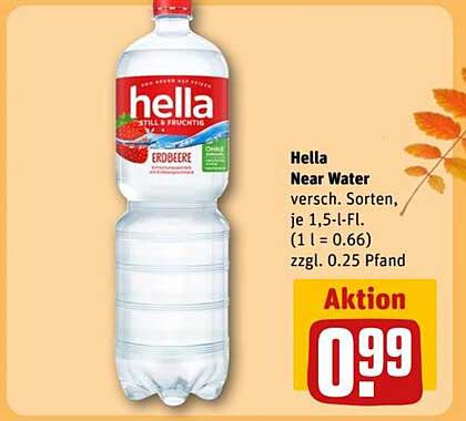 Hella Near Water Erdbeere 1,5 l - Spritziger Genuss für jeden Tag