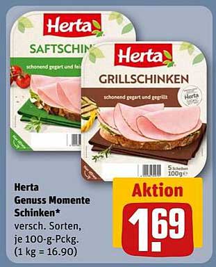 Herta Genuss Momente Schinken - Aktionspreis