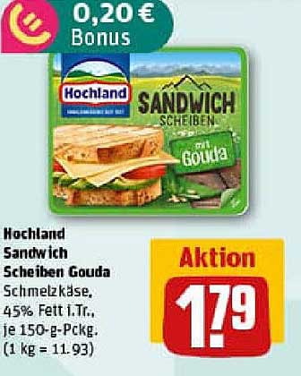 Hochland Sandwich Scheiben Gouda