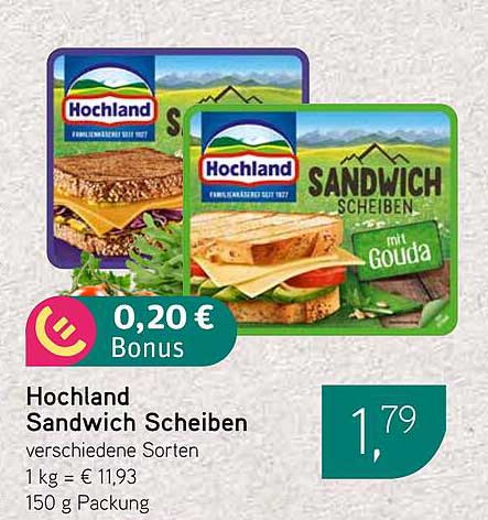 Hochland Sandwich Scheiben – verschiedene Sorten