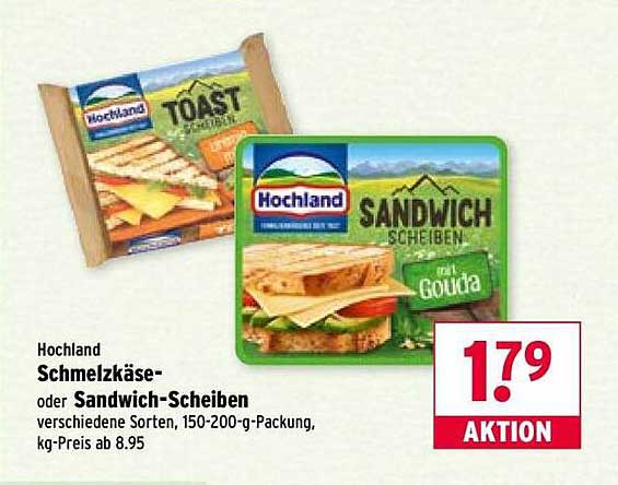 Hochland Schmelzkäse- oder Sandwich-Scheiben