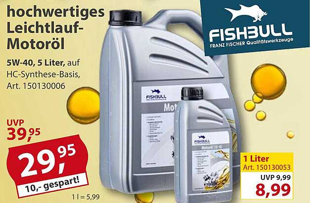 hochwertiges Leichtlauf-Motoröl 5W-40, 5 Liter