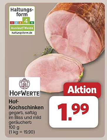 Hof-Kochschinken, gegart, saftig im Biss und mild geräuchert