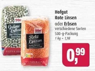 Hofgut Rote Linsen oder Erbsen - 500-g-Packung