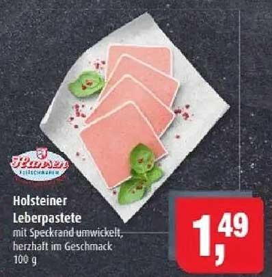 Holsteiner Leberpastete mit Speckrand, herzhaft im Geschmack - 100 g