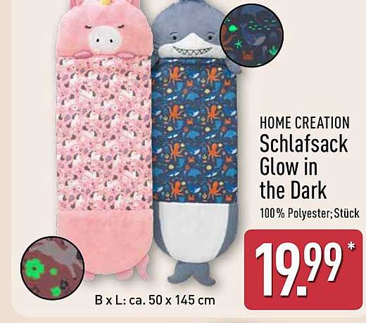 HOME CREATION Schlafsack Glow in the Dark