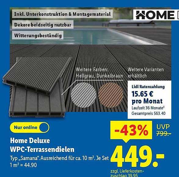 Home Deluxe WPC-Terrassendielen