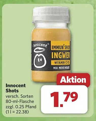 Innocent Shots Ingwer 80 ml-Flasche