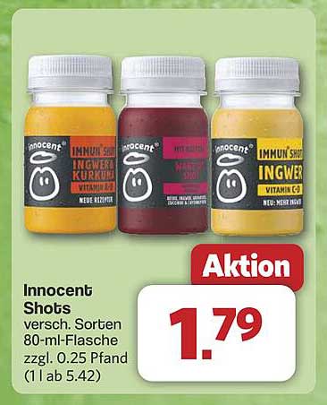 Innocent Shots verschiedene Sorten 80-ml-Flasche