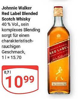 Johnnie Walker Red Label Blended Scotch Whisky 0,7l