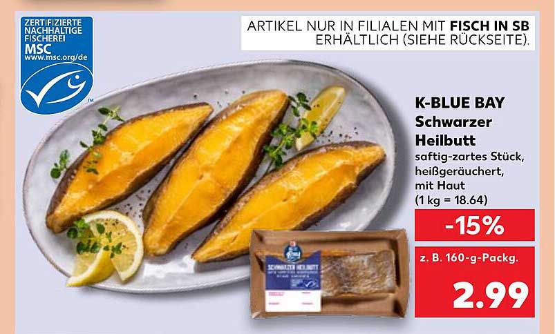 K-BLUE BAY Schwarzer Heilbutt - saftig-zart und heißgeräuchert