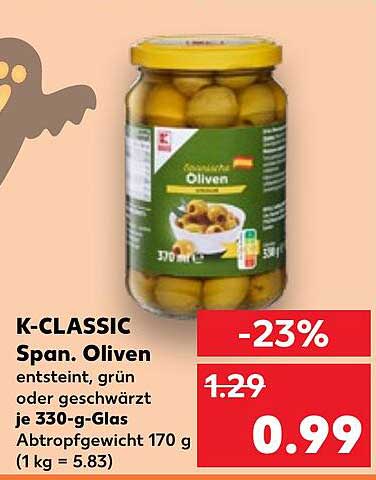 K-CLASSIC Span. Oliven 330-g-Glas