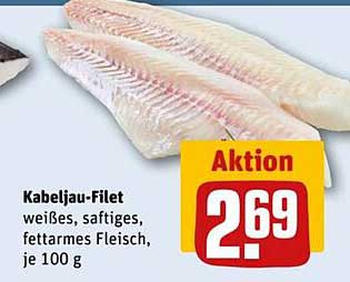 Kabeljau-Filet - Weißes, Saftiges, Fettarmes Fleisch, je 100 g