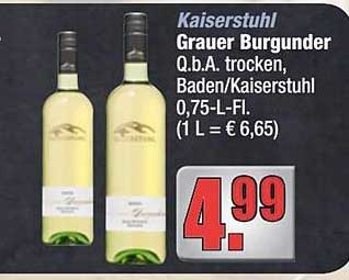 Kaiserstuhl Grauer Burgunder Q.b.A. trocken, 0,75 L