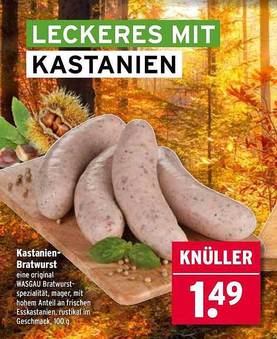 Kastanien-Bratwurst 100 g