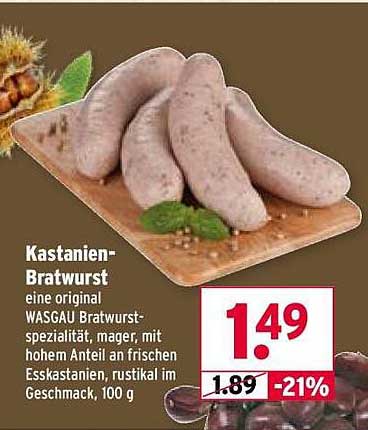 Kastanien-Bratwurst