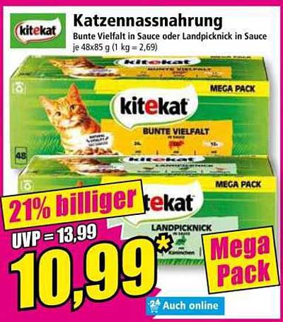 Katzennassnahrung von Kitekat – Mega Pack