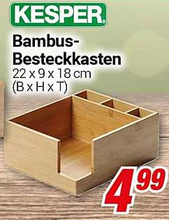 Kesper Bambus-Besteckkasten